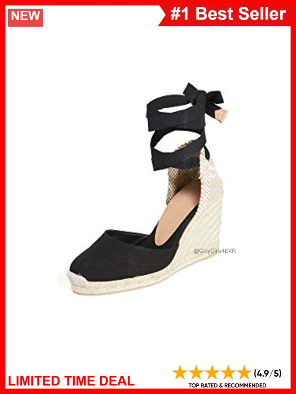 Castañer Carina Wedge Espadrilles Canvas Ankle Tie